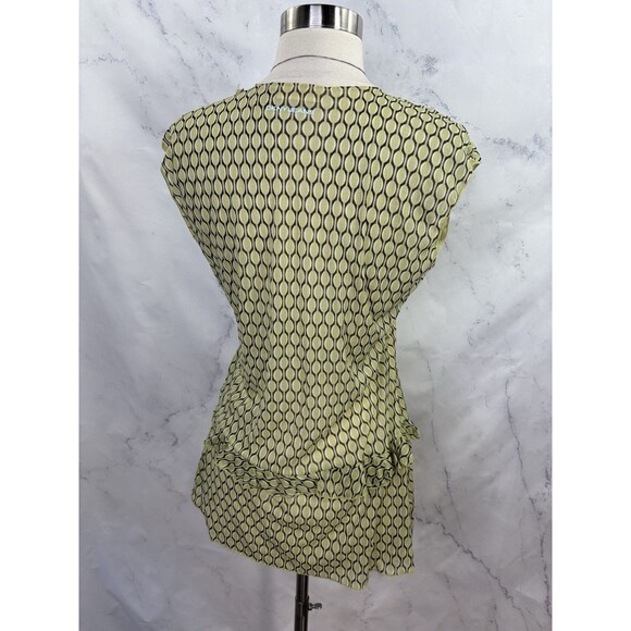 Vtg Y2K Babydoll Top Sz L Mesh Whimsigoth Fairy Grunge Indie Sleaze Green Ruffle - Picture 3 of 15